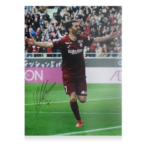 David Villa Signed Vissel Kobe Photo with COA for sale on Ebay
