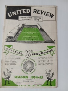 NEWCASTLE UNITED v CHARLTON ATHLETIC First division 13 November 1954 for sale on Ebay