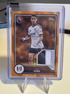 Josh King /25 Relic Patch Topps Flagship Premier League Fulham BR-JK 2026-27 for sale on Ebay