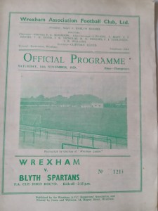 WREXHAM v BLYTH SPARTANS FA cup first round 14 November 1959 - Rare item for sale on Ebay