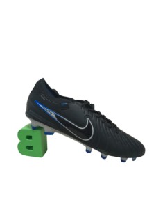 Nike Tiempo Black Blue Firm Ground Football Boots UK 9 Pre-Owned Used Condition for sale on Ebay
