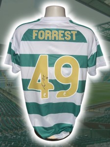 Hand Signed JAMES FORREST Celtic Football Home Shirt - COA for sale on Ebay