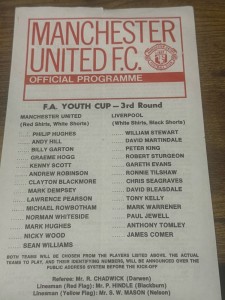 81/82 Manchester United V Liverpool FA YOUTH CUP  Issue Football Programme for sale on Ebay