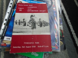 LIVERPOOL V EDINBURGH SELECT 1958 @ TYNECASTLE PARK for sale on Ebay