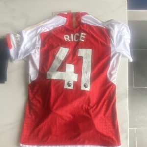 Arsenal Rice 41 Signed Football Shirt Autographed Original Premier League for sale on Ebay