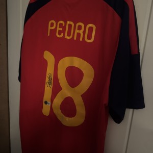 Pedro Signed Spain Shirt Beckett Authenticated Barcelona Chelsea for sale on Ebay