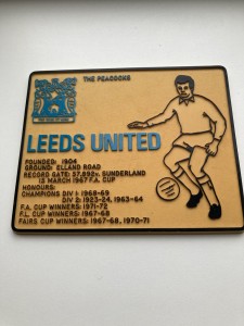 Small old Leeds United Football Club Very Rare Early Seventies Door Plaque. for sale on Ebay