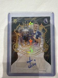 Topps Royalty 26 Premier League Jamie Vardy Leicester City Crowned Champions /50 for sale on Ebay