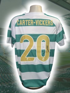 Hand Signed CAMERON CARTER-VICKERS Celtic Football Home Shirt - Proof for sale on Ebay