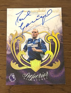Topps Royalty. Paul Gascoigne Everton Superior Signatures On Card Auto 14/50 for sale on Ebay