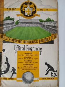 WOLVERHAMPTON WANDERERS / Wolves v LIVERPOOL First division 4 Sept 1948 for sale on Ebay