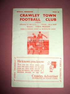 CRAWLEY TOWN V HASTINGS UTD ( 4TH SEPT 1963 ) for sale on Ebay