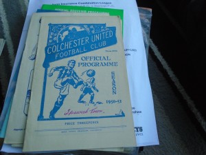 COLCHESTER UNITED V IPSWICH TOWN 1950-1 for sale on Ebay