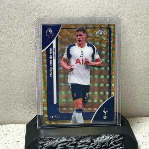 25/26 Topps Chrome PL Micky van de Ven Gold Wave Refractor Tottenham Hotspur for sale on Ebay