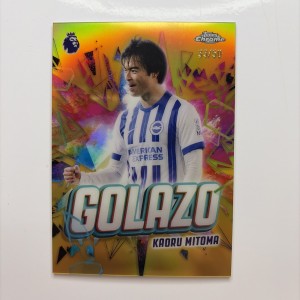 2025/26 Premier League Topps Chrome-Golazo Kaoru Mitoma-Numbered 33/50-Brighton for sale on Ebay