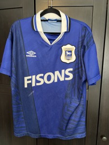 Vintage Ipswich Town Shirt Mens Medium Blue Home 1994 1995 Umbro Fisons Jersey for sale on Ebay