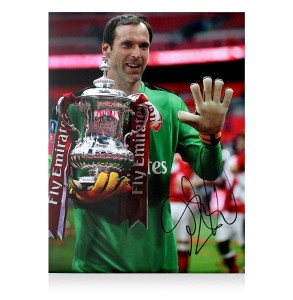 Petr Cech Signed Arsenal Photo: 2017 FA Cup Winner with COA for sale on Ebay