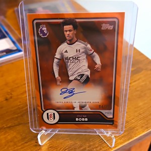 Topps Flagship Premier League 2026/27 Oscar Bobb Fulham BA-OB Orange Auto 04/25 for sale on Ebay