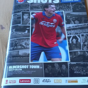Aldershot Town V Tadley-Calleva 2002/03 FA Cup 4th Qualifying Round Programme for sale on Ebay