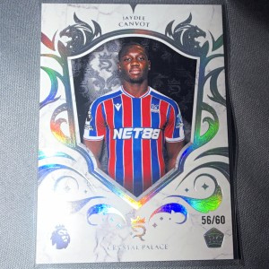 Topps Royalty Premier League Rookie Jaydee Canvot Crystal Palace 56/60 Card for sale on Ebay