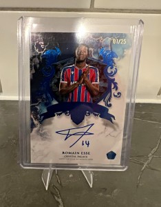 Topps royalty 2026 romain Esse Crystal Palace Autographed Card 01/25 for sale on Ebay