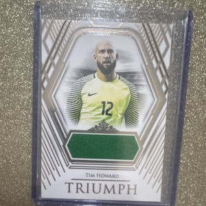 Futera Unique 2013/14 Soccer Tim Howard Everton Triumph TR19 Relic 08/15 for sale on Ebay