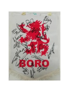 Middlesbrough FC BORO Signed Squad Pennant 2018 19 Season Autographs for sale on Ebay