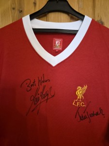 Signed Kevin Keegan and John Toshack Liverpool Shirt for sale on Ebay