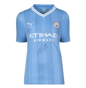Jack Grealish Front Signed Manchester City 2023-24 Home Shirt with COA for sale on Ebay