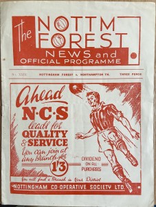 NOTTINGHAM FOREST v NORTHAMPTON TOWN, 14/09/1949, DIVISION 3 (South)   for sale on Ebay