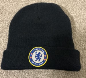 black official chelsea fc football club beanie hat with team badge for sale on Ebay