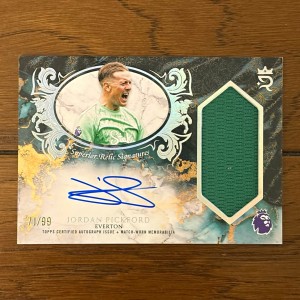 Topps Royalty. Jordan Pickford Everton On card Auto. Superior signatures. 71/99 for sale on Ebay