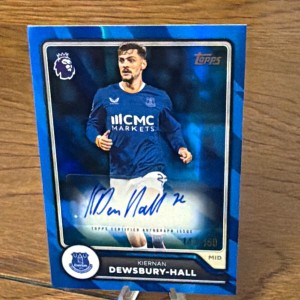 Topps Premier League Kiernan Dewsbury-Hall Everton Auto 150 Print Run for sale on Ebay