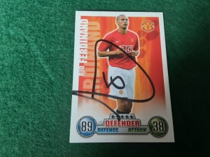 RIO FERDINAND - MANCHESTER UTD Hand Signed Match Attax Football Trading Card for sale on Ebay
