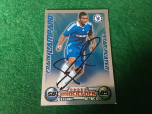 FRANK LAMPARD - CHELSEA Hand Signed Match Attax Football Trading Card Foil Star for sale on Ebay