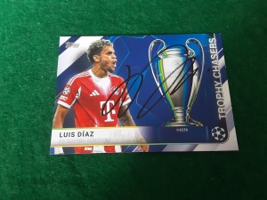 LUIS DIAZ - BAYERN MUNICH Hand Signed Topps Football Trading Card for sale on Ebay