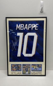 Kylian Mbappe France National Team FFF Framed Signature Display 17x25 for sale on Ebay