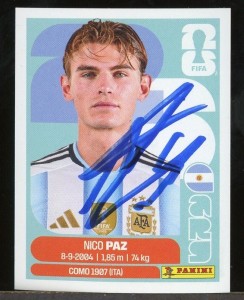 Nico Paz Signed 2026 Panini FIFA World Cup Sticker #ARG14 AUTO BAS for sale on Ebay