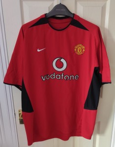 Manchester United Man Utd Home Shirt Vodafone Retro  2002/04 Shirt Size L for sale on Ebay
