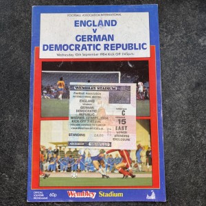 1984 England v German Democratic Republic International Friendly Match & Ticket for sale on Ebay