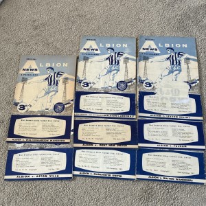 8 x West Brom homes 1962/3 for sale on Ebay