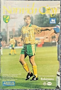 NORWICH CITY v SOUTHAMPTON (F.A. PREMIER LEAGUE) 5th SEPTEMBER 1992 for sale on Ebay