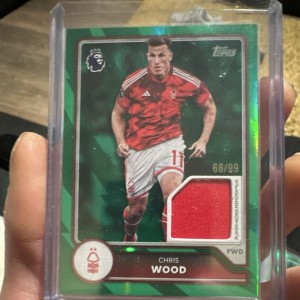 Topps 2026 Premier League Chris Wood Nottingham Forest Relic 68/99 for sale on Ebay