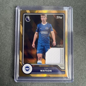 Topps Flashship Premier League 2026/27 Tom Watson Brighton Relic /50 BR-TW for sale on Ebay