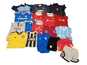 Football Shirt Shorts Mixed Bundle Liverpool Man Utd Chelsea Kids Adults for sale on Ebay