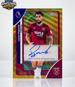 Topps Chrome  Premier League 2025-26 Lucas Paquetá Shirt Match West Ham /50 Auto for sale on Ebay