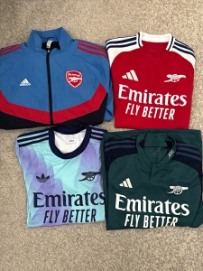 Arsenal job lot football shirts / saka / jacket / adidas for sale on Ebay