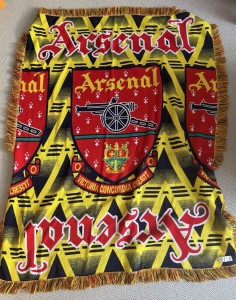 Arsenal Bruised Banana Blanket 130 x 170cm for sale on Ebay