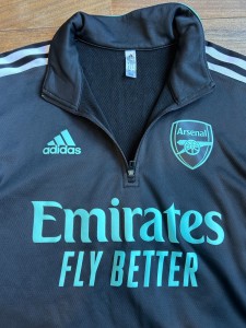 Adidas Arsenal Emirates sports top with zip opening size M for sale on Ebay
