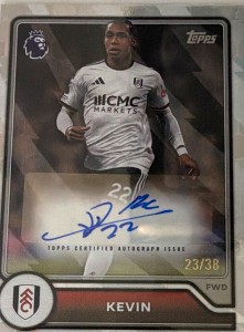 Kevin Topps Flagship 2026/27 Base Auto Parallel BA-KE Fulham 23/38 for sale on Ebay